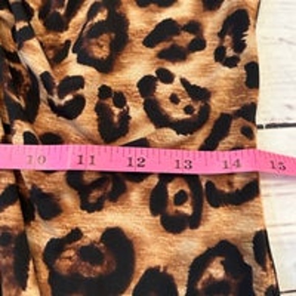 INC International Concepts Cheetah Business Dress Button Down in Front Sz Small - Picture 8 of 9